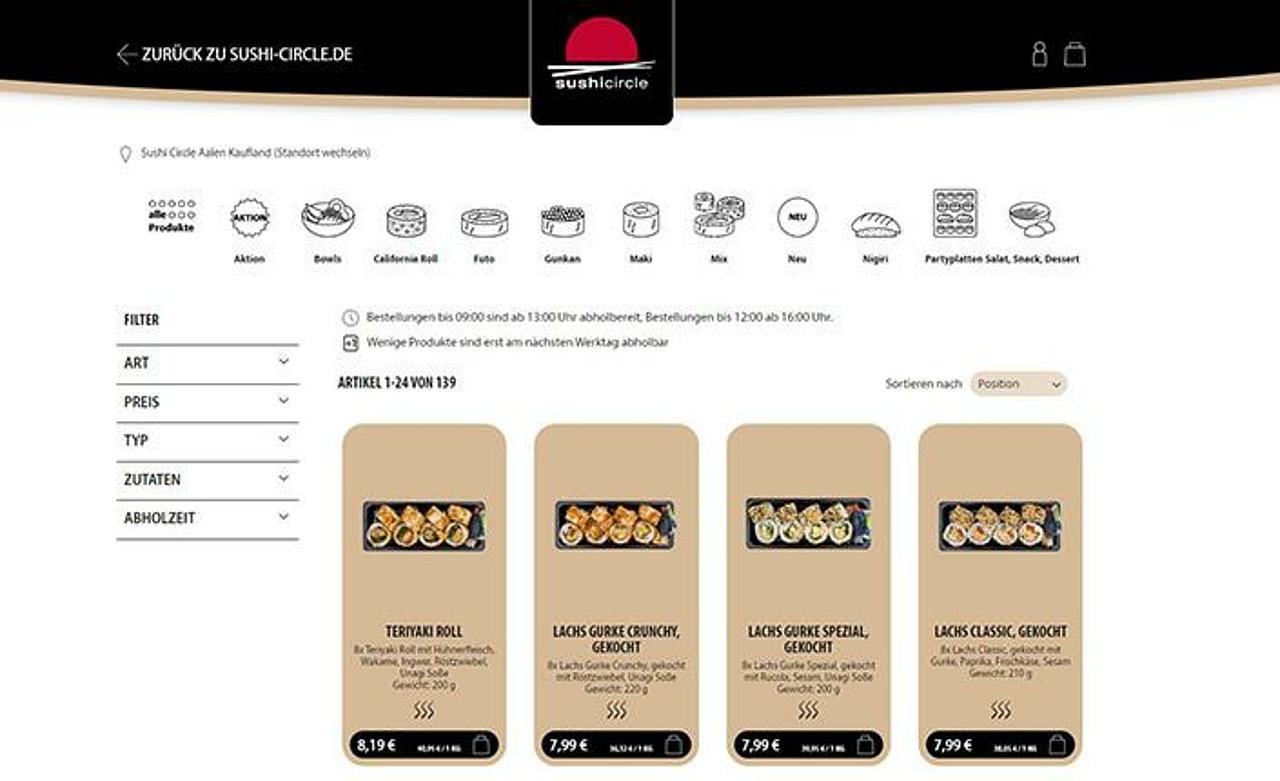 Sushi Circle-Onlineshop