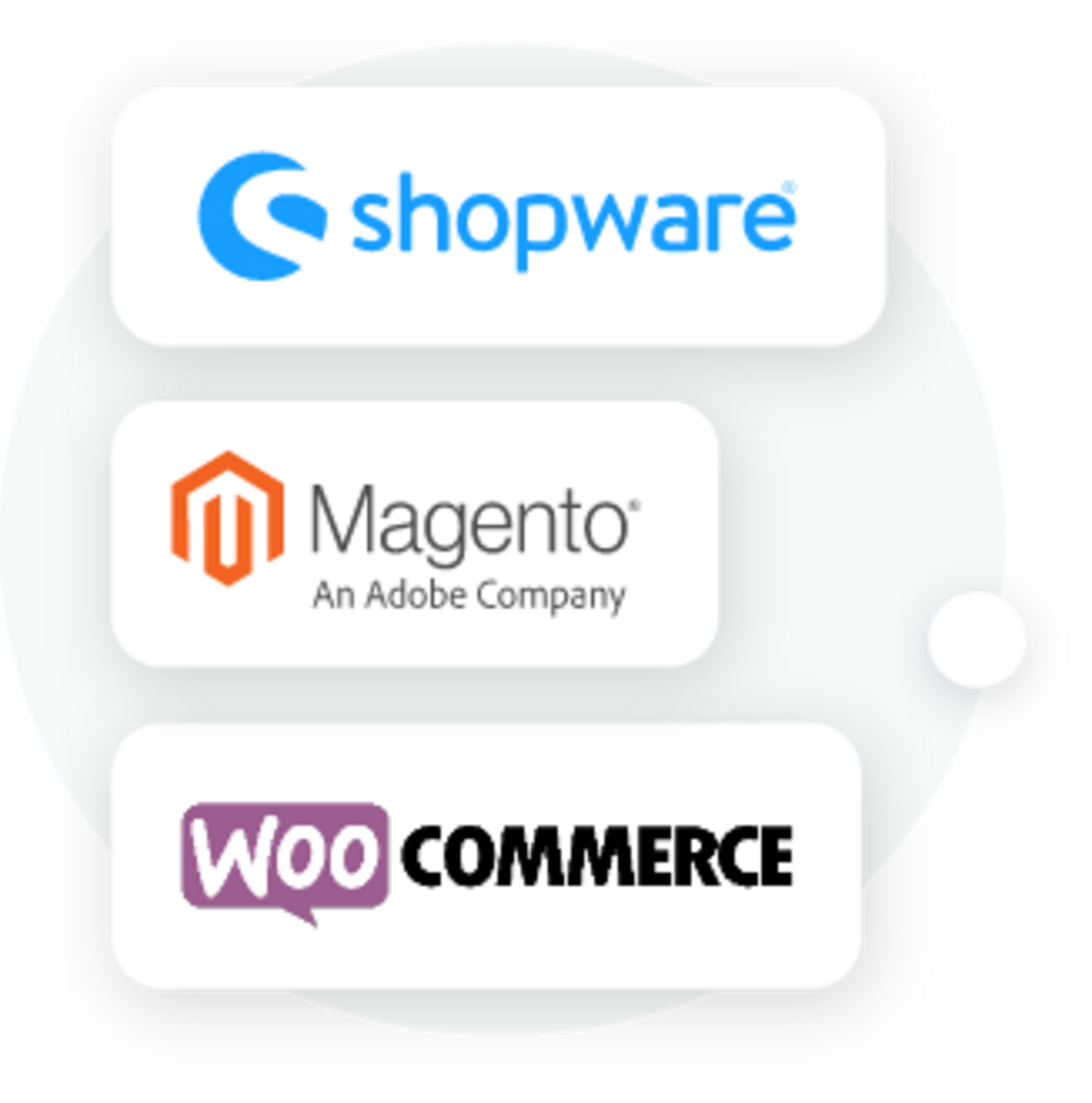 E-Commerce Logos rund