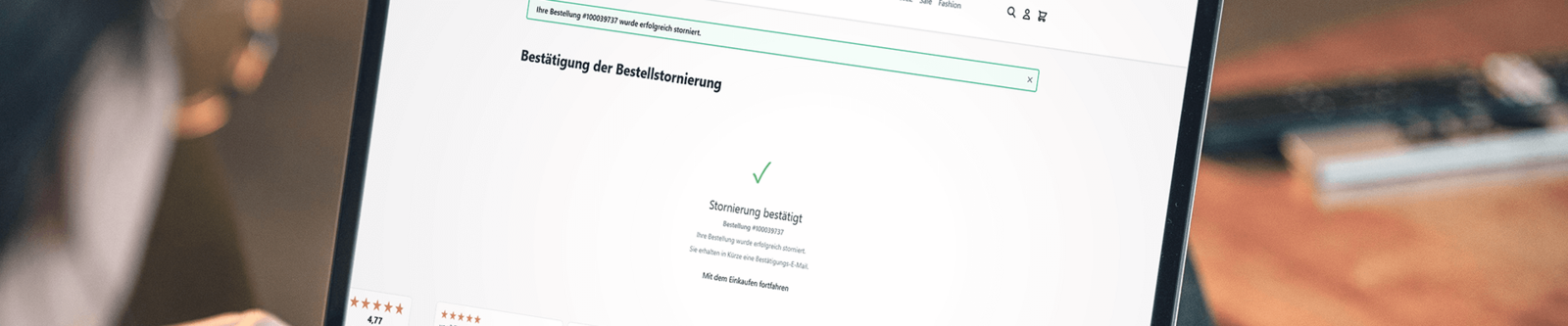 Darstellung Erweiterung Wideruffbutton E-Commerce f&uuml;r Magento