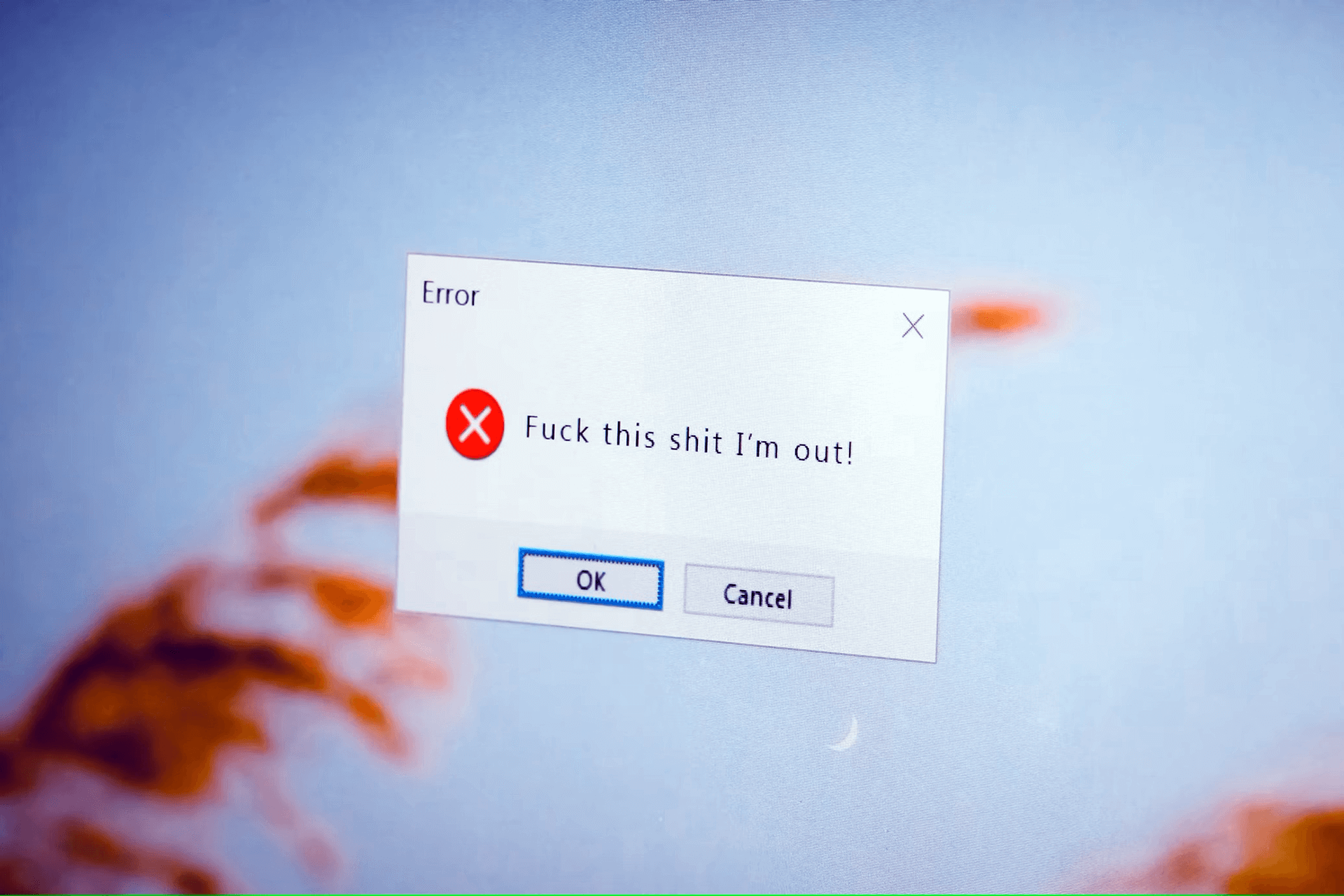 Hackerangriff Monitorbild